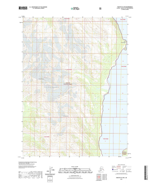 Yakutat D-4 SW Alaska US Topo Map Image