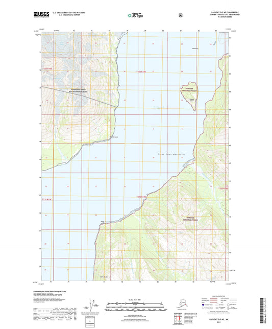 Yakutat D-5 NE Alaska US Topo Map Image