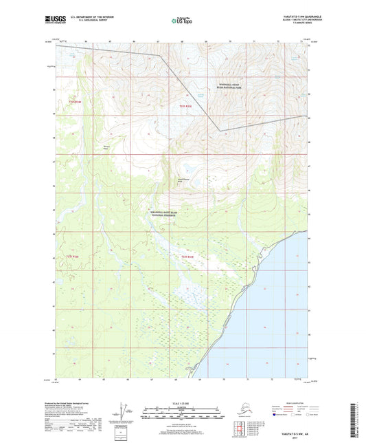 Yakutat D-5 NW Alaska US Topo Map Image