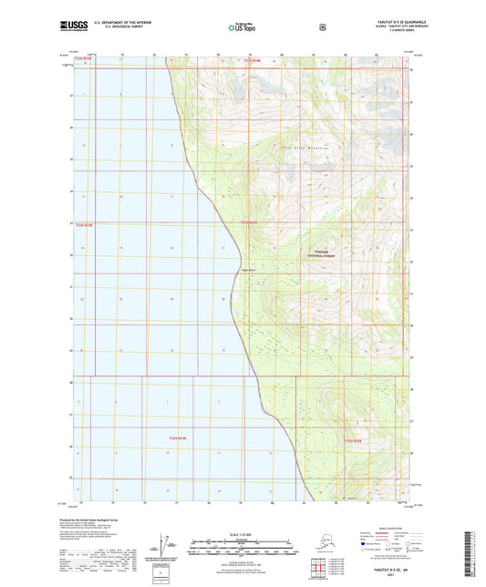 Yakutat D-5 SE Alaska US Topo Map Image