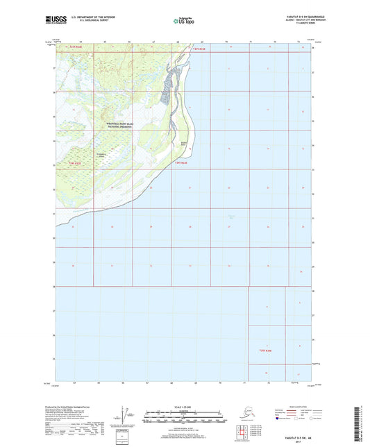 Yakutat D-5 SW Alaska US Topo Map Image