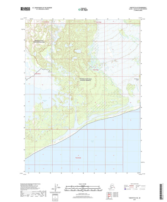 Yakutat D-6 SE Alaska US Topo Map Image