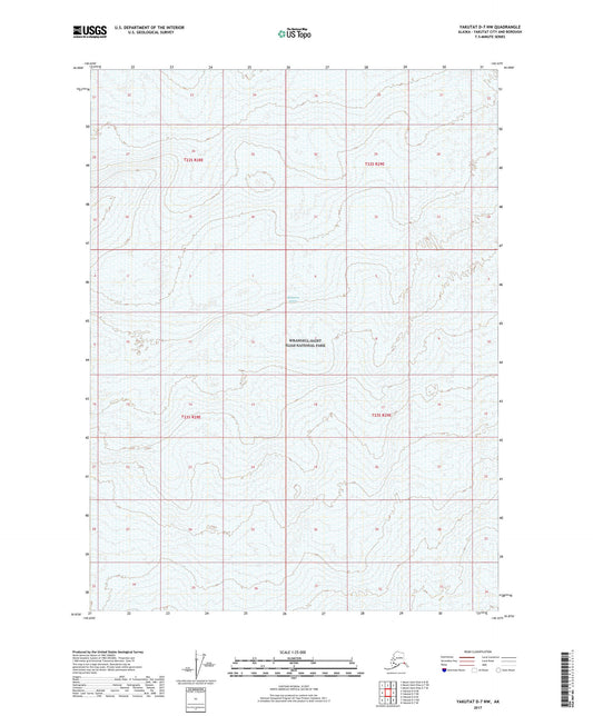 Yakutat D-7 NW Alaska US Topo Map Image