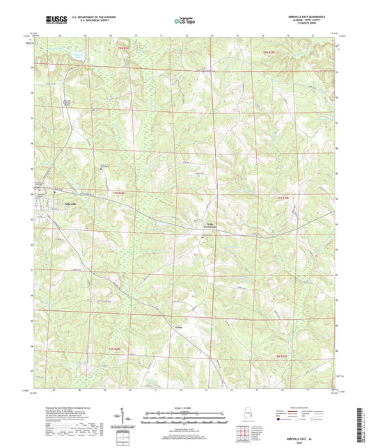 Abbeville East Alabama US Topo Map Image