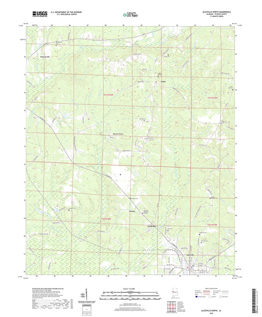 Aliceville North Alabama US Topo Map Image