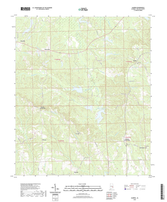 Almeria Alabama US Topo Map Image