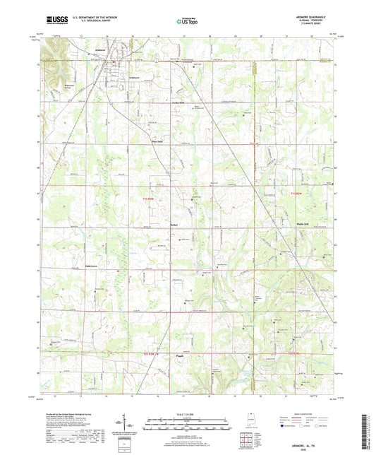 Ardmore Alabama US Topo Map Image