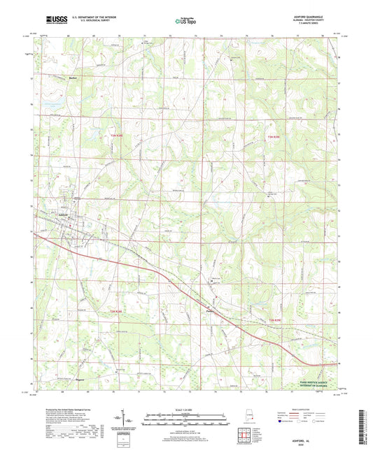 Ashford Alabama US Topo Map Image