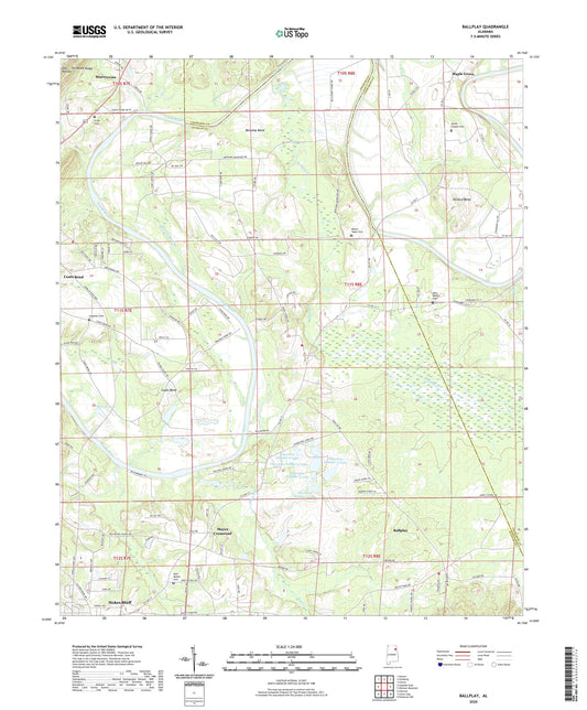 Ballplay Alabama US Topo Map Image