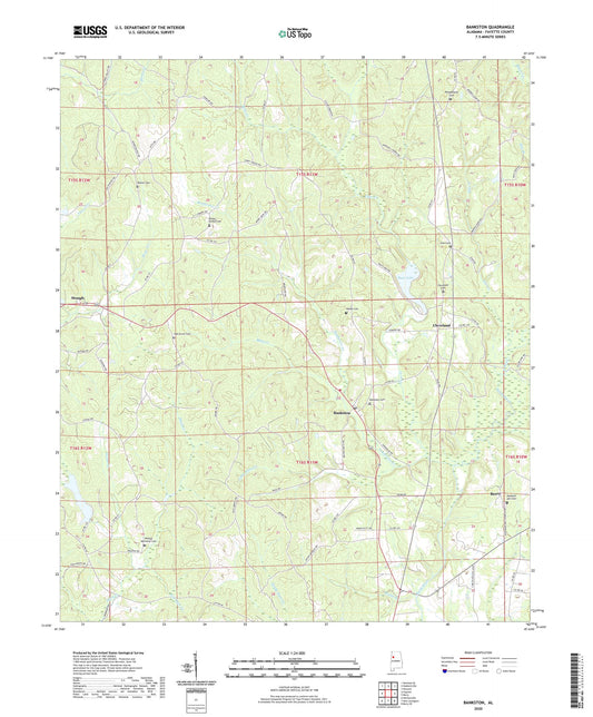 Bankston Alabama US Topo Map Image