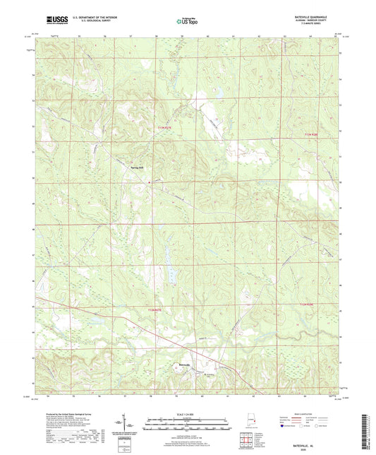 Batesville Alabama US Topo Map Image