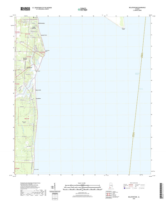 Bellefontaine Alabama US Topo Map Image