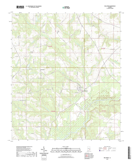 Bellwood Alabama US Topo Map Image