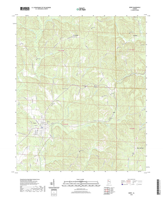 Berry Alabama US Topo Map Image