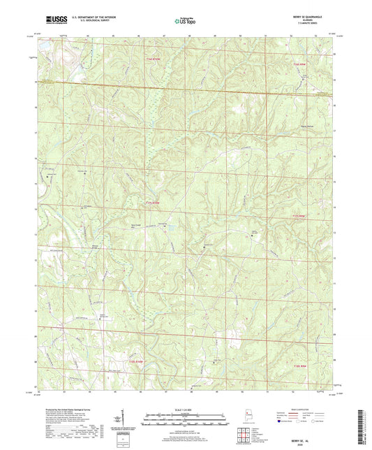 Berry SE Alabama US Topo Map Image