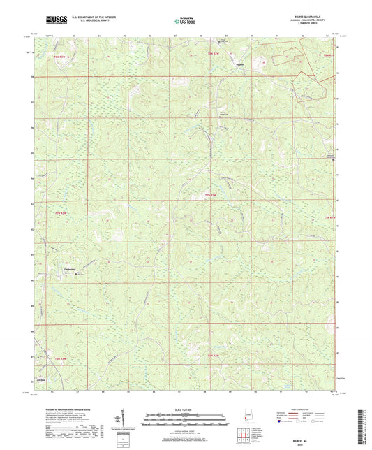 Bigbee Alabama US Topo Map Image