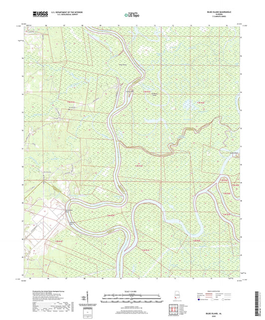 Bilbo Island Alabama US Topo Map Image