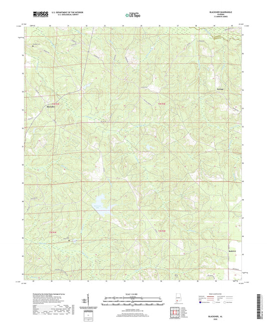 Blacksher Alabama US Topo Map Image