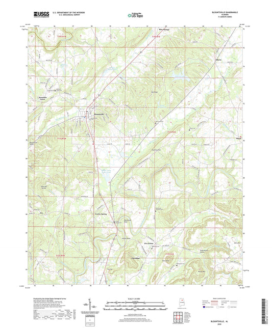 Blountsville Alabama US Topo Map Image