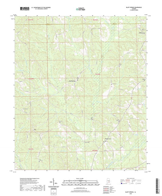 Bluff Springs Alabama US Topo Map Image