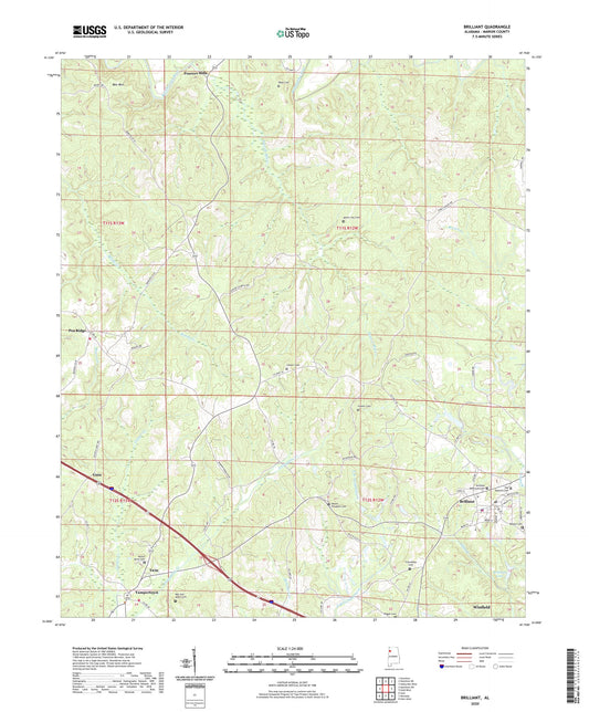 Brilliant Alabama US Topo Map Image