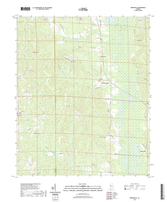 Brownville Alabama US Topo Map Image