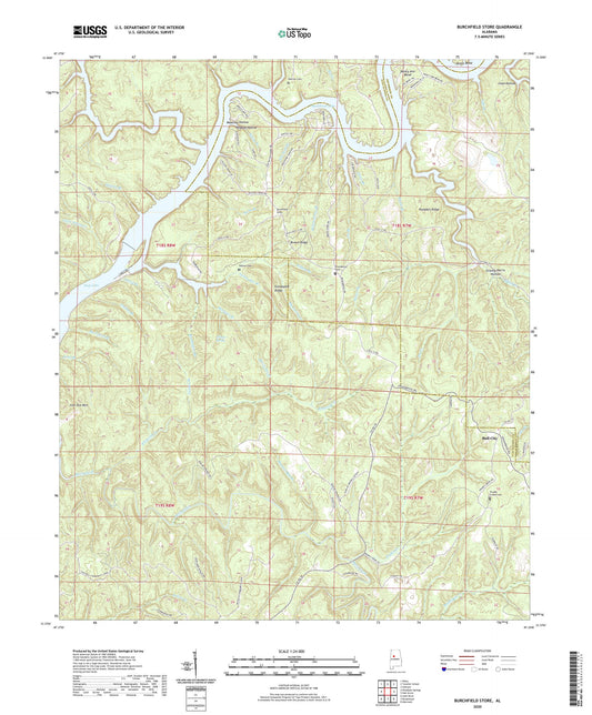 Burchfield Store Alabama US Topo Map Image