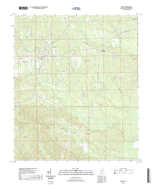 Butler Alabama US Topo Map Image