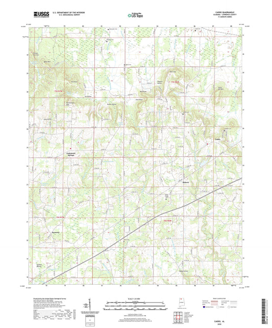 Caddo Alabama US Topo Map Image