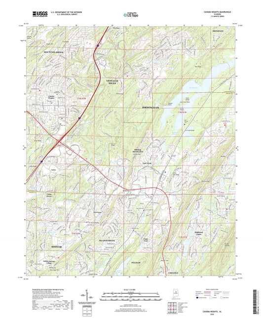 Cahaba Heights Alabama US Topo Map Image