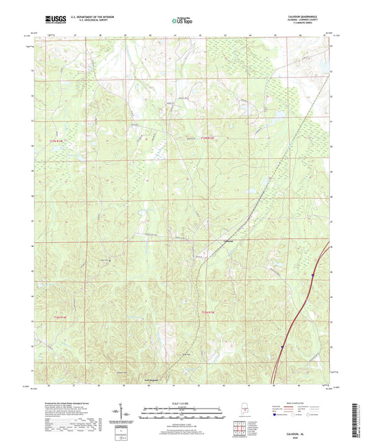 Calhoun Alabama US Topo Map Image