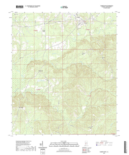 Camden South Alabama US Topo Map Image