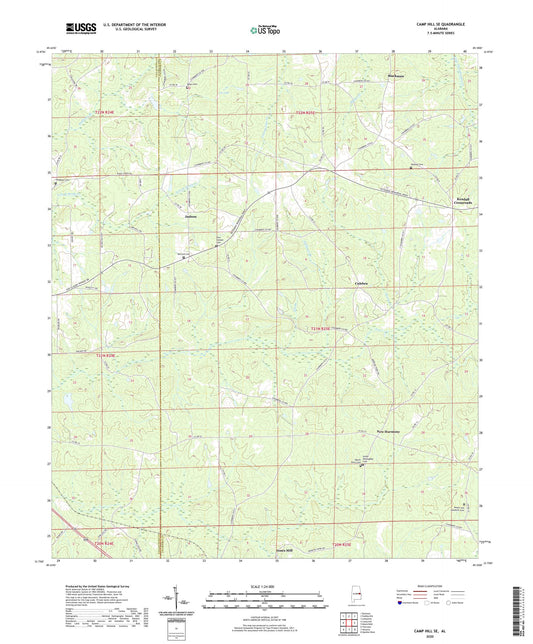 Camp Hill SE Alabama US Topo Map Image