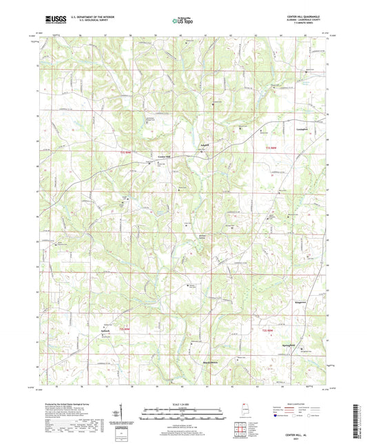 Center Hill Alabama US Topo Map Image