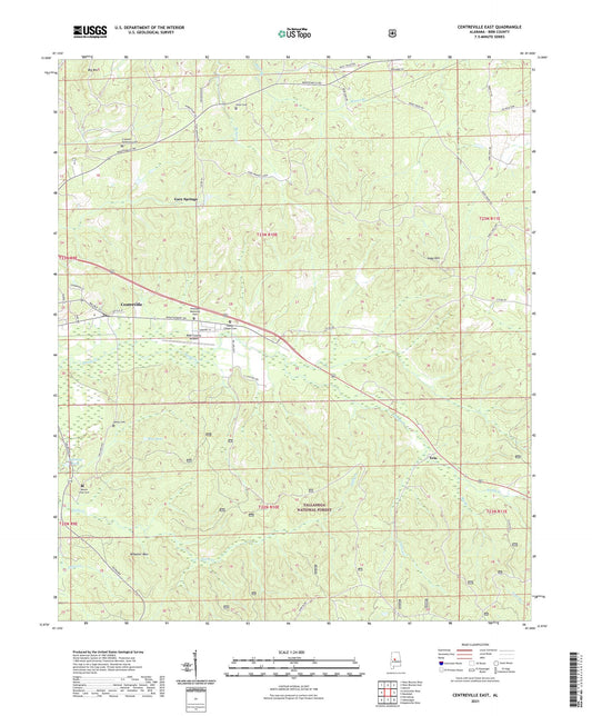 Centreville East Alabama US Topo Map Image