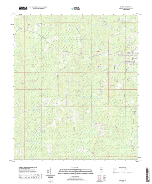Chatom Alabama US Topo Map Image