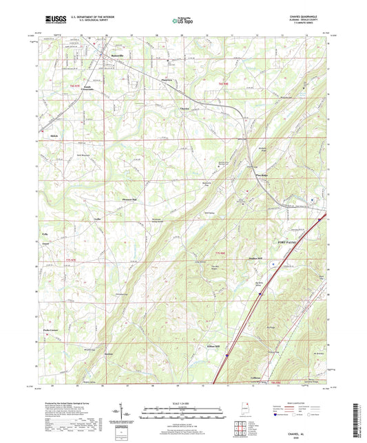 Chavies Alabama US Topo Map Image