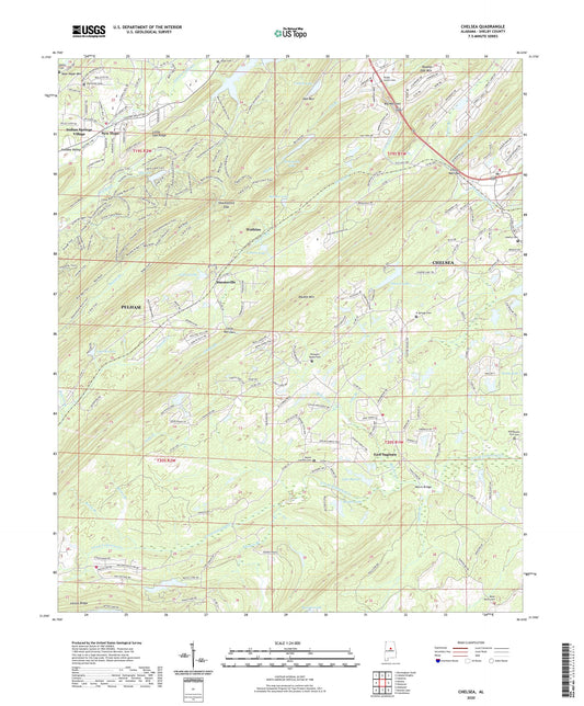 Chelsea Alabama US Topo Map Image