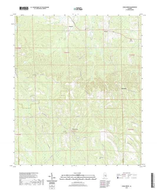 China Grove Alabama US Topo Map Image