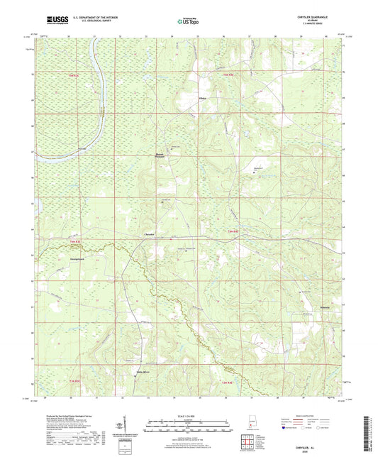 Chrysler Alabama US Topo Map Image