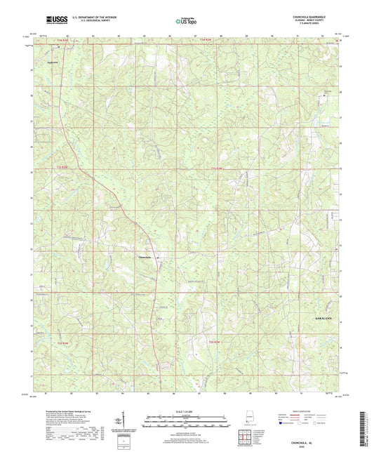 Chunchula Alabama US Topo Map Image