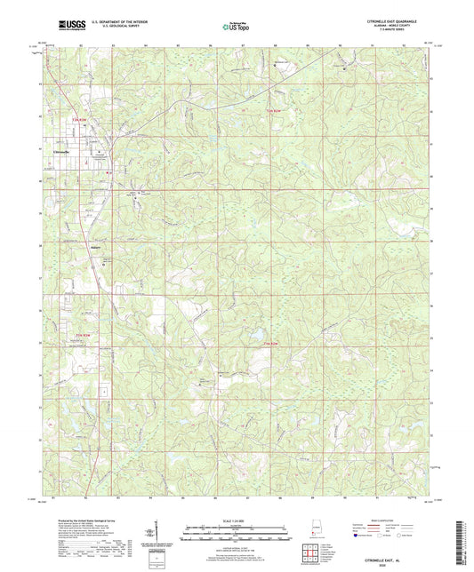 Citronelle East Alabama US Topo Map Image