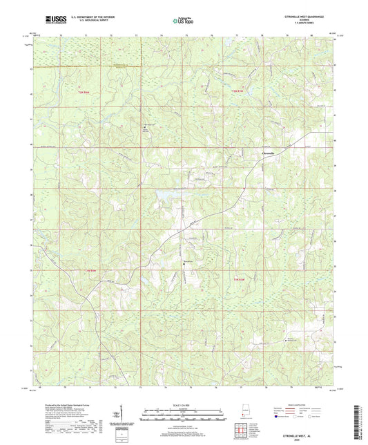 Citronelle West Alabama US Topo Map Image
