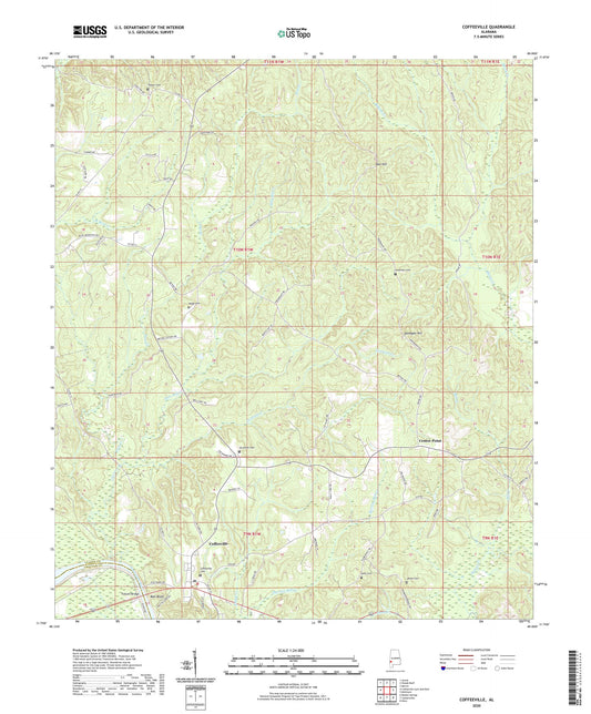 Coffeeville Alabama US Topo Map Image