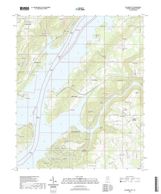Columbus City Alabama US Topo Map Image