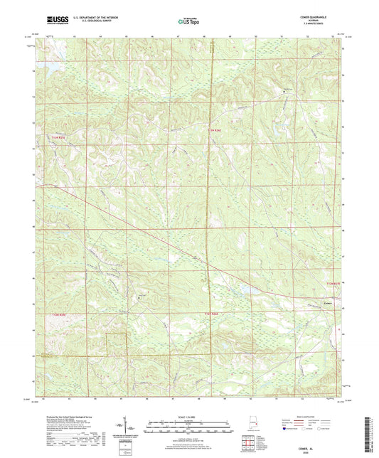 Comer Alabama US Topo Map Image