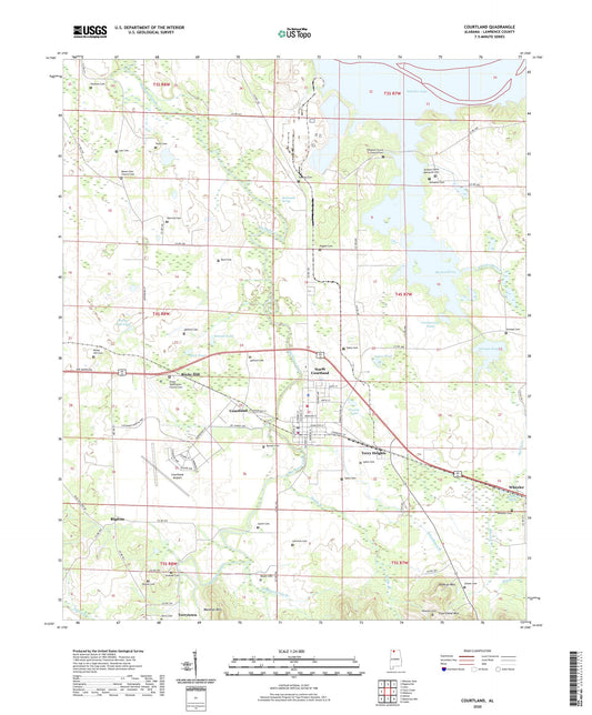 Courtland Alabama US Topo Map Image