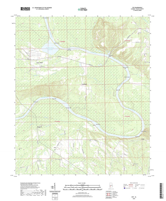 Coy Alabama US Topo Map Image