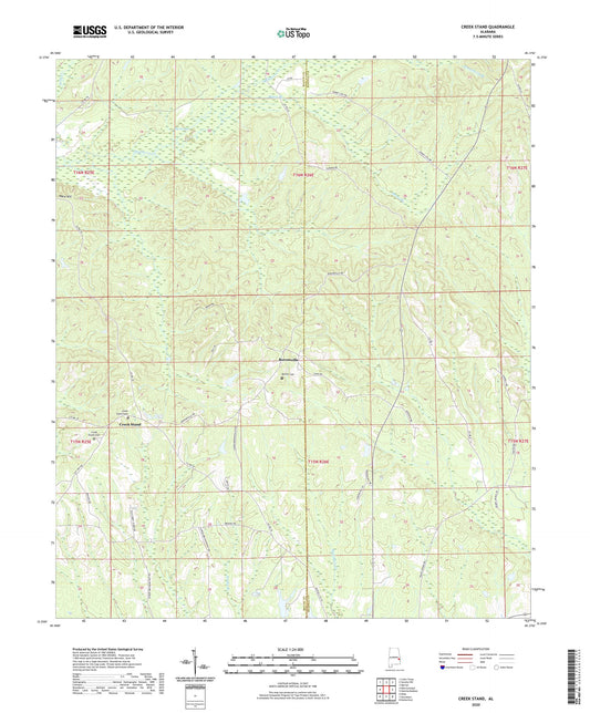 Creek Stand Alabama US Topo Map Image