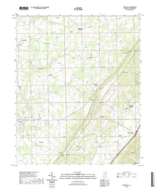 Crossville Alabama US Topo Map Image